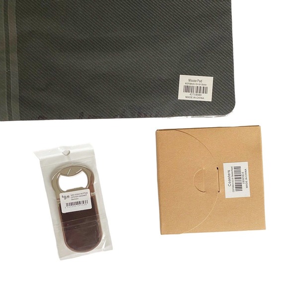 Van Gogh Smoking Skeleton Desk Set Mouse Pad Coaster Magnetic Bottle Opener NEW - Picture 2 of 9